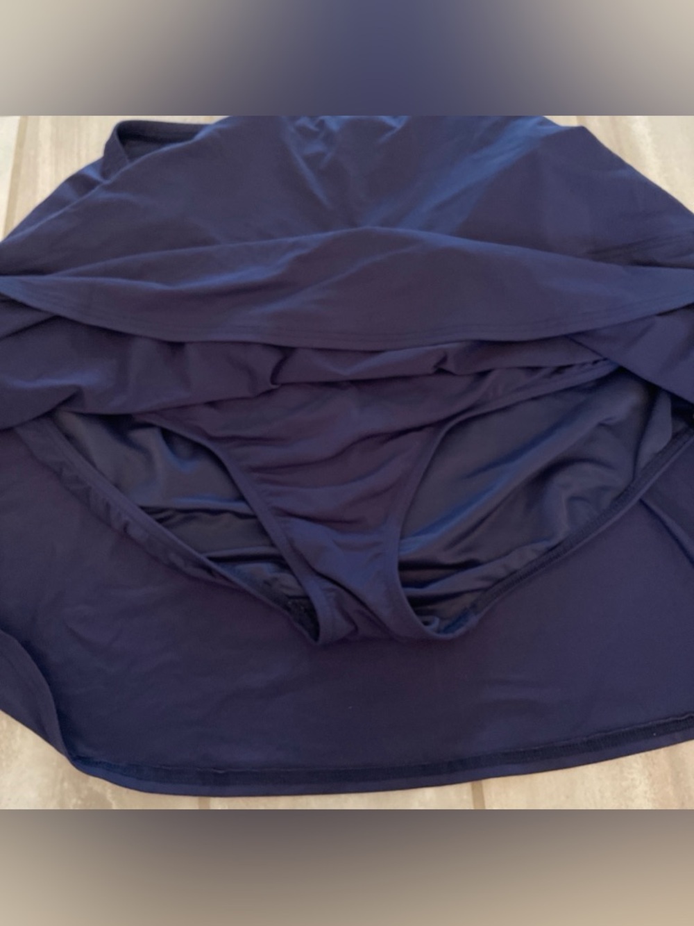 Lot of 3 Lands End 3X (24-26) Navy Short Sleeve Rashguard Skirt/Skort Swimsuit - Picture 10 of 11
